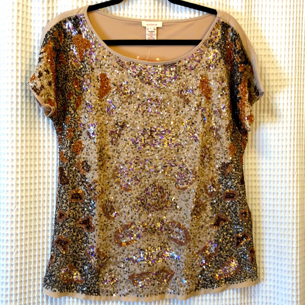 New Sundance Sequin Embellished Top